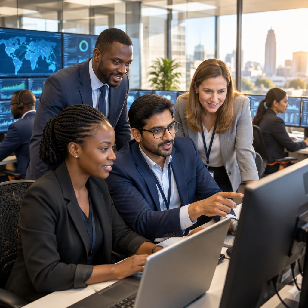ProComm Technologies team working in a modern operations centre